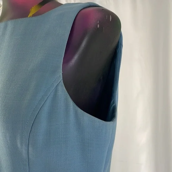 EUC vintage Oscar De la Renta dress light blue sleeveless knee length size 8 - Picture 5 of 8